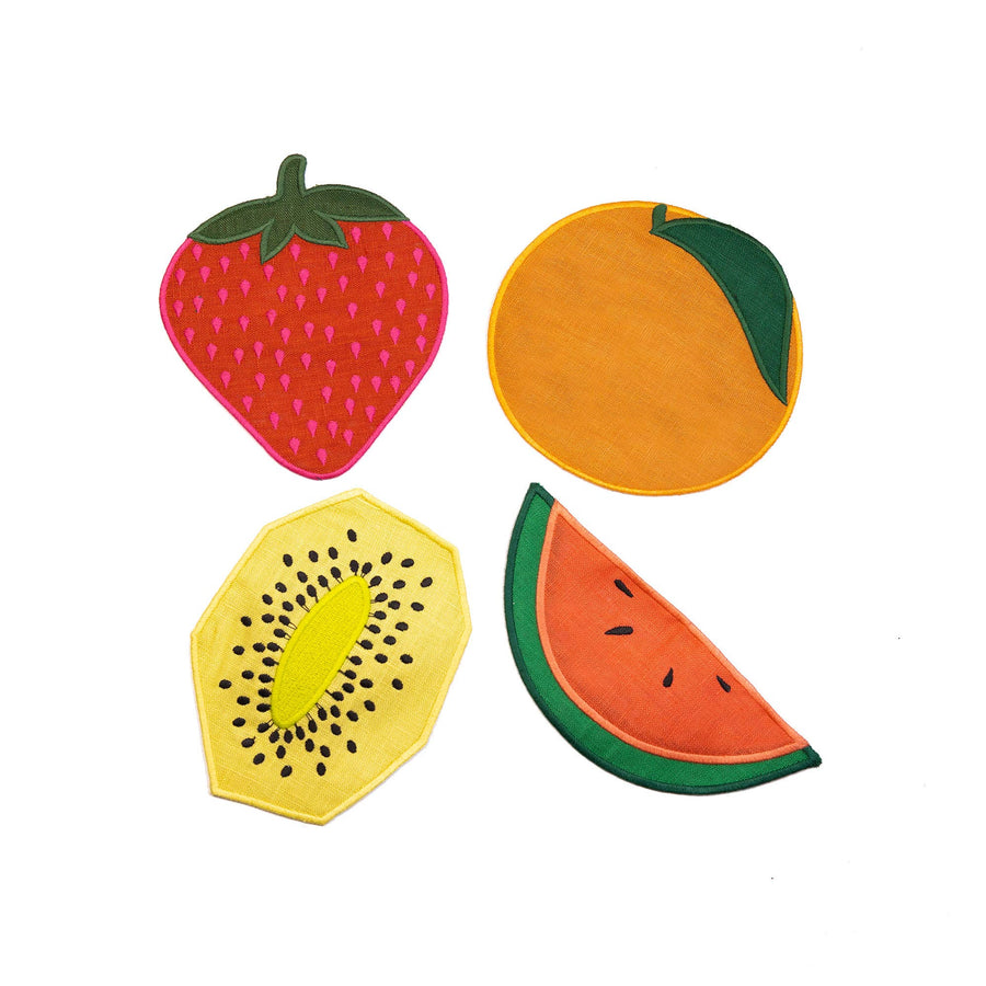 fruit salad cocktail napkins - set of 4