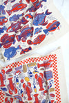 Go Fish Screen Printed Tea Towel