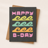 Surf birthday card | Retro card | Beach birthday card | Neon
