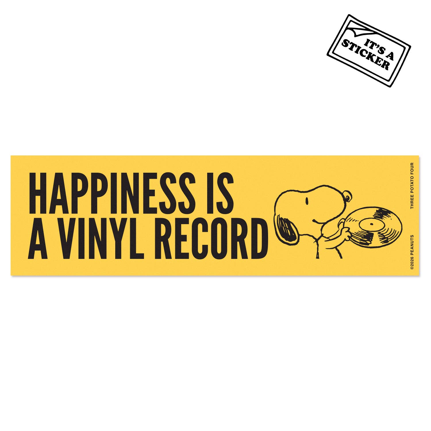snoopy mini bumper sticker