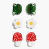 micro cottage core hair claw clip set