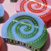 Laguna Spiral Claw - Blue and Green Spiral Acetate Clip