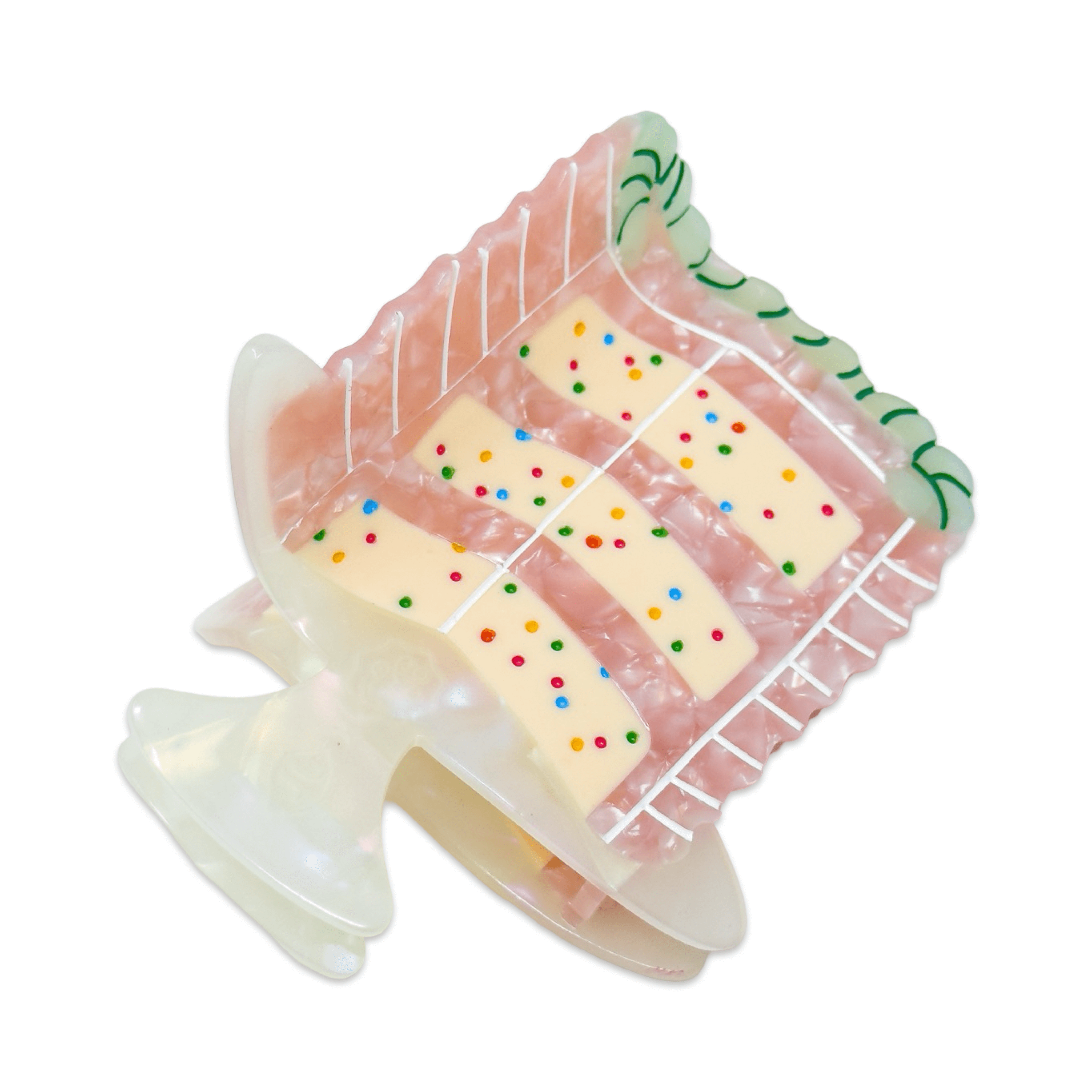 confetti cake hair claw clip