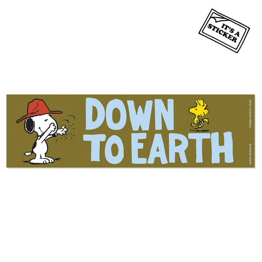 3P4 x Peanuts® - Snoopy Down to Earth Bumper Sticker