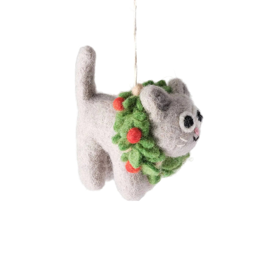 cat felt ornament