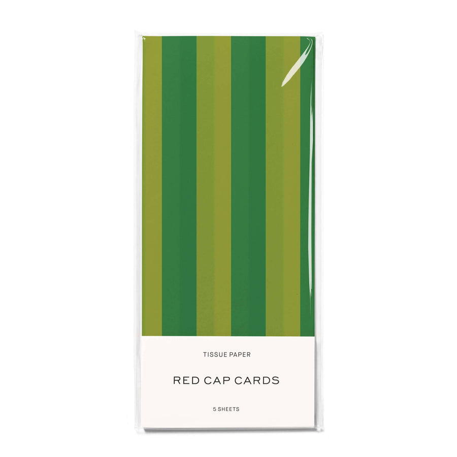 green stripes tissue paper