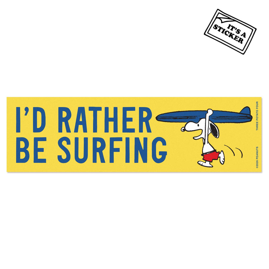 3P4 x Peanuts® - Snoopy Surfing Bumper Sticker