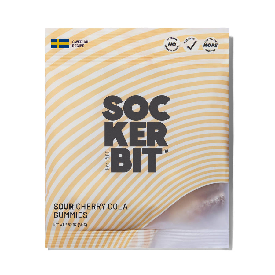Sour Cherry Cola Gummies Swedish Candy Bag 2.8oz